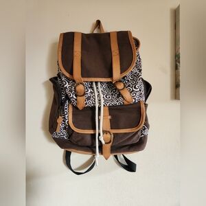 KCliffs Backpack Brown Pulp String Magnetic Snap